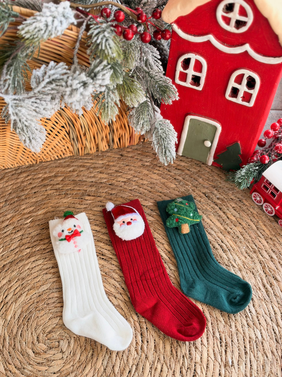 Christmas Character Knee-High Socks
