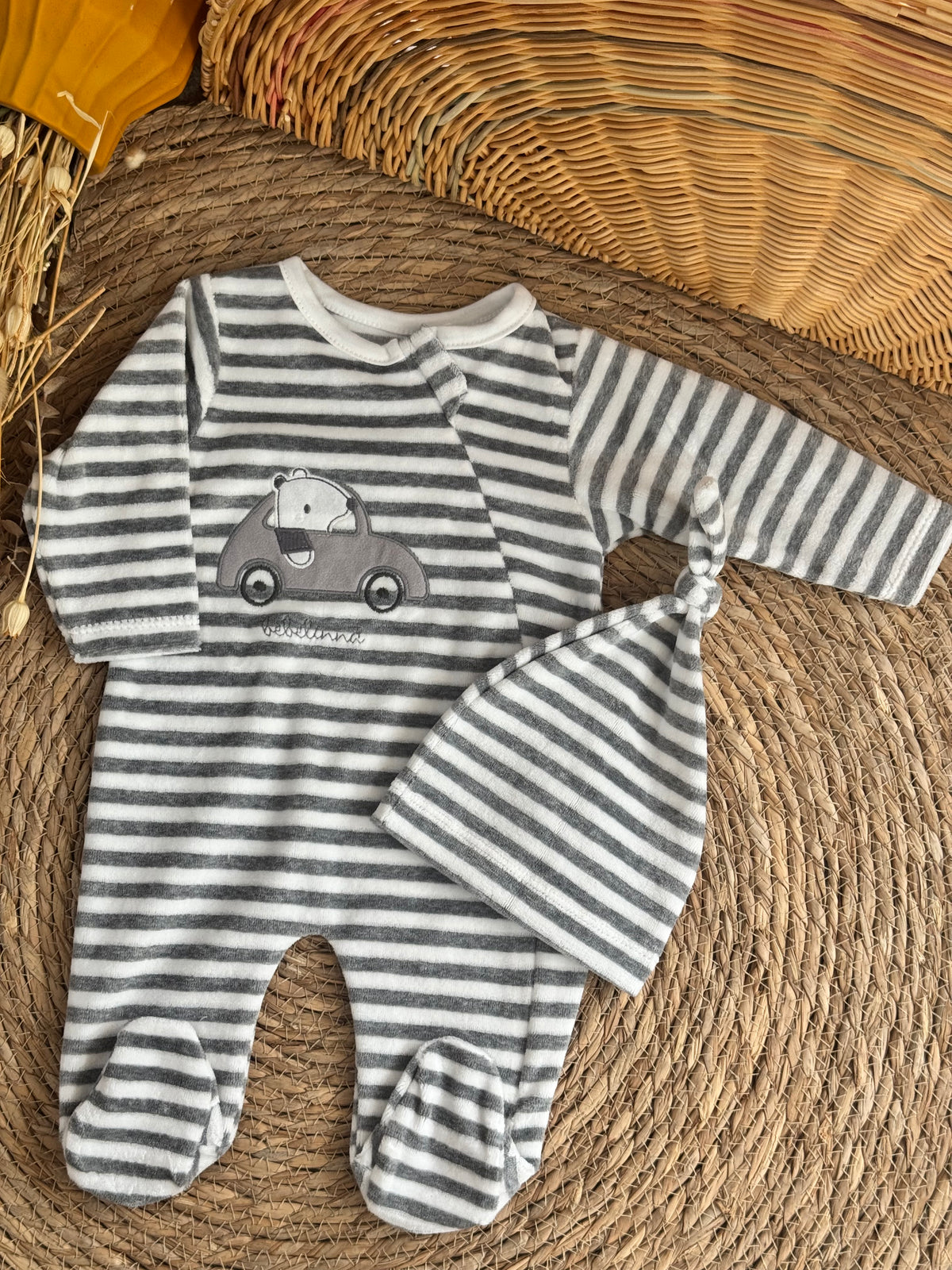 Car velvet Overall-Grey