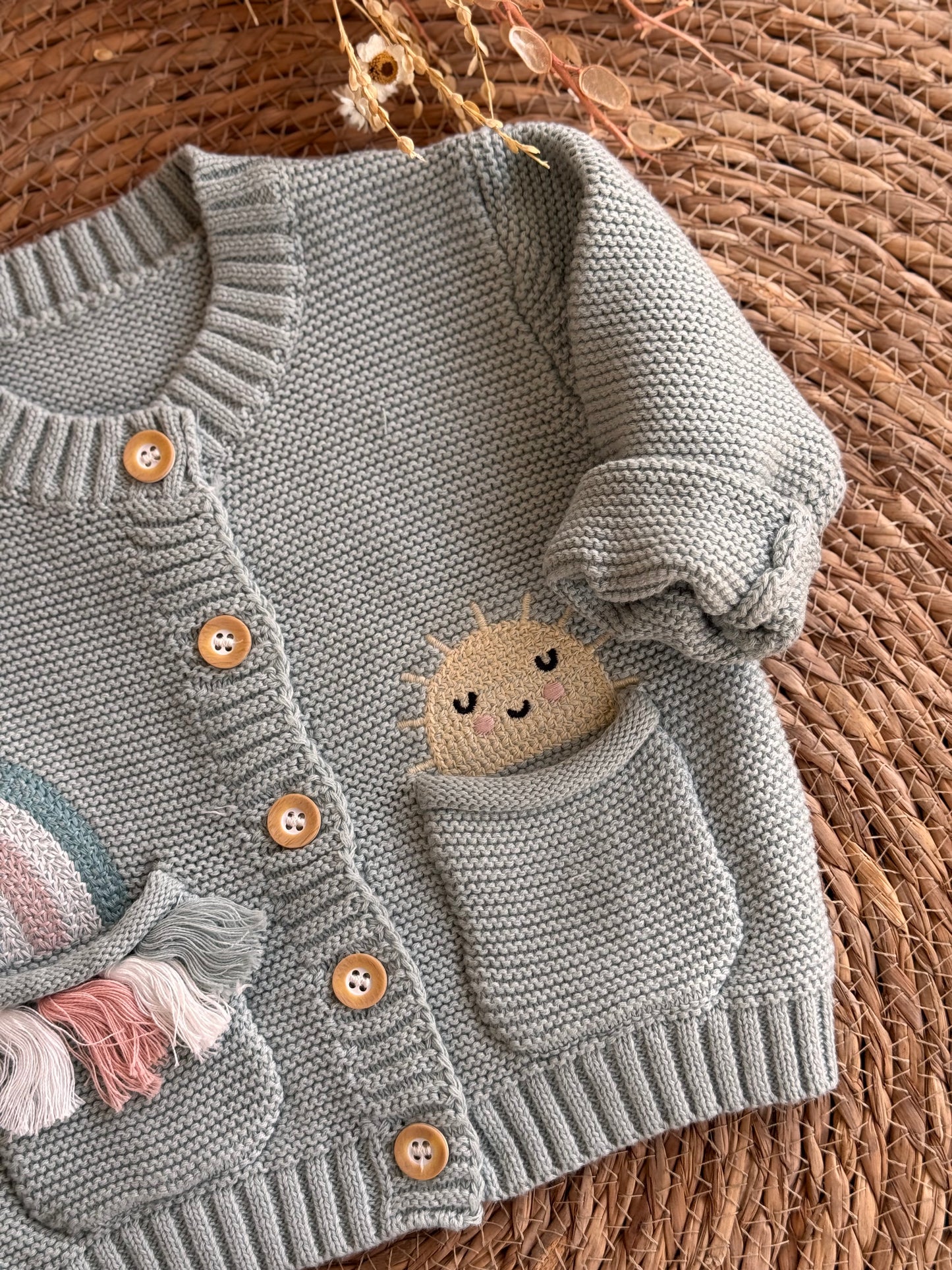 Rainbow Pocket Knit Cardigan
