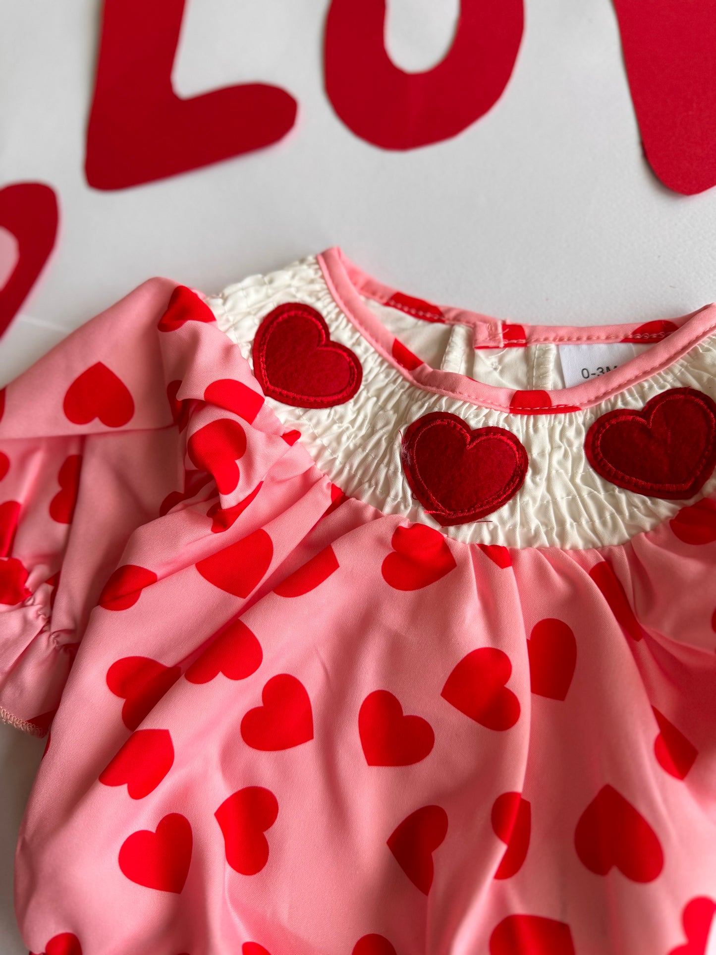 Pink Sweet Heart Romper