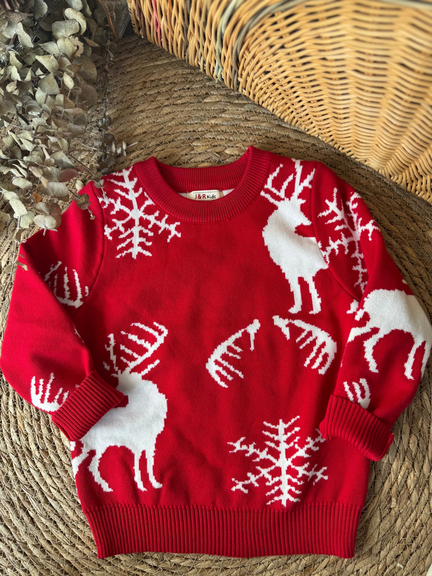 Reindeer Snowflake Knit Sweater – Holiday Edition