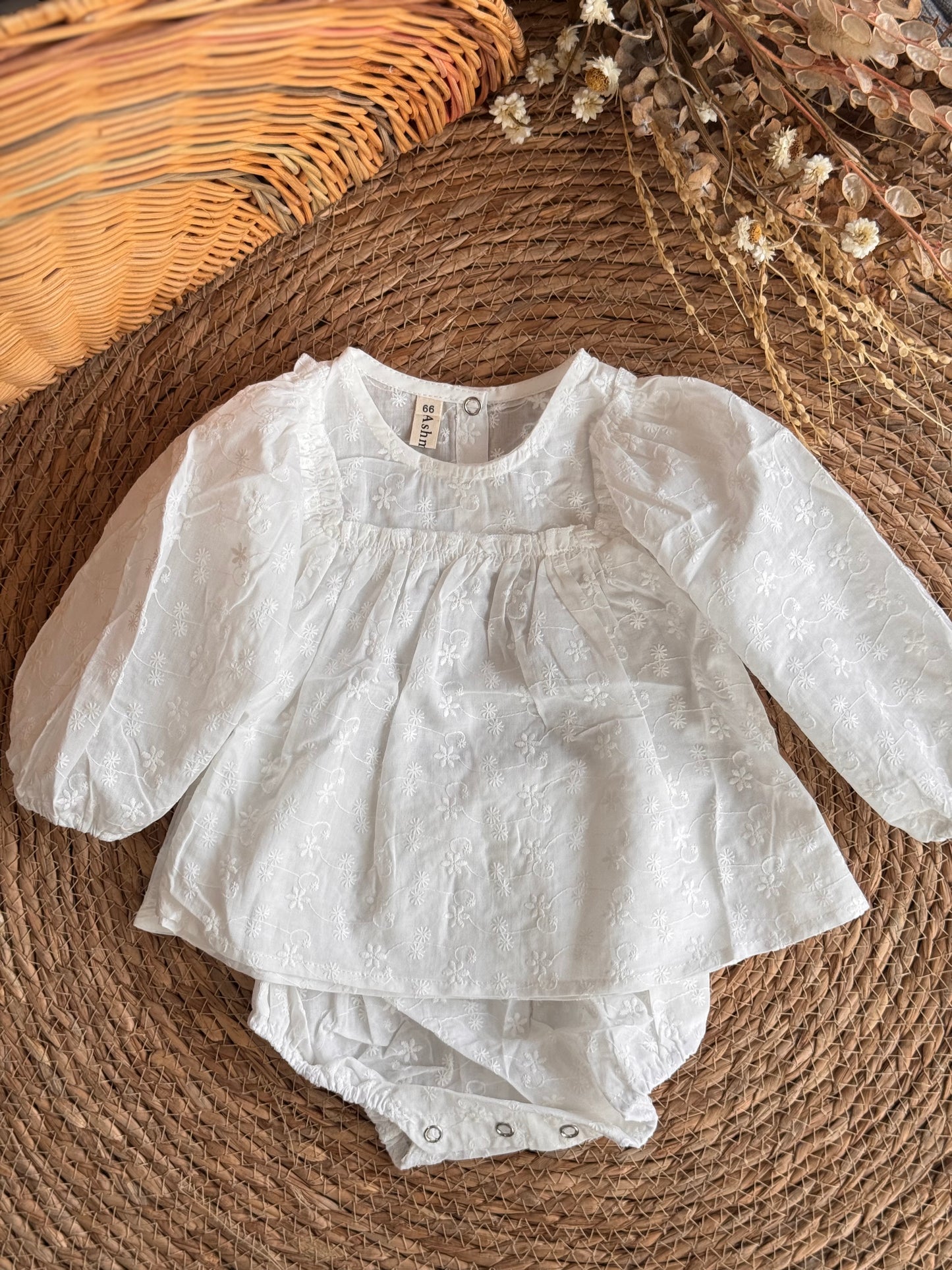 Heirloom Lace Bloomer Set-White