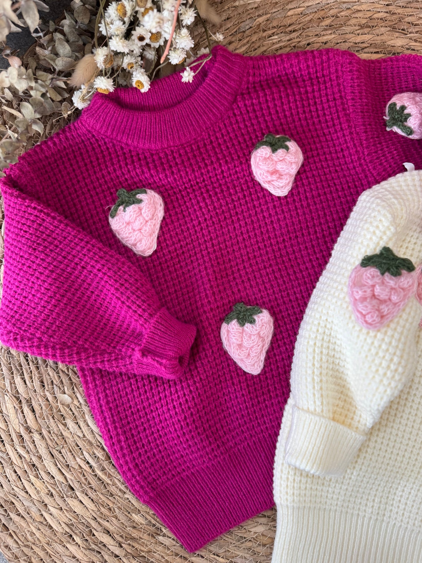 Strawberry knitted sweater