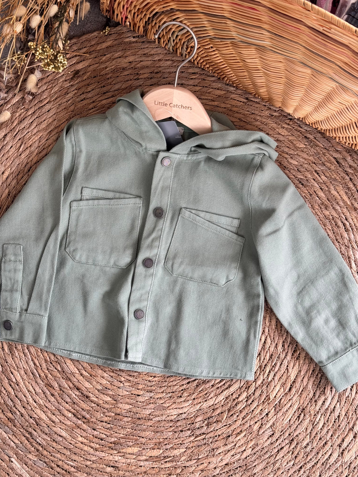 Denim Shirt-Sage green