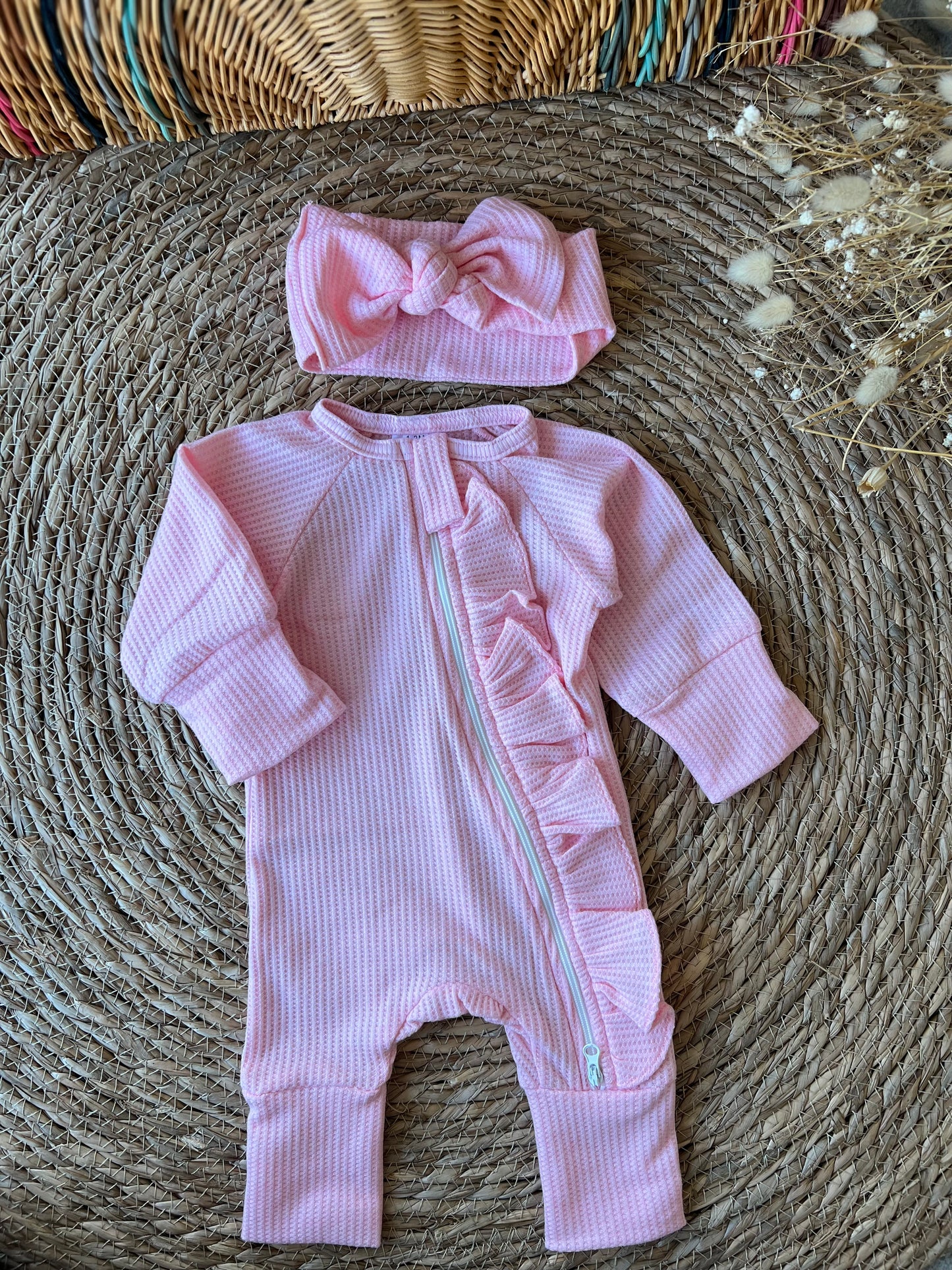 Nivine Overall with Headband-Pink