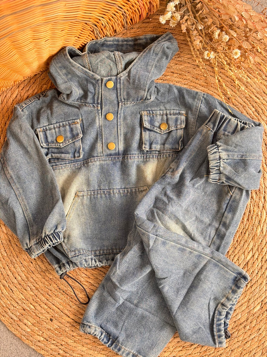 Little Trouble Denim Set