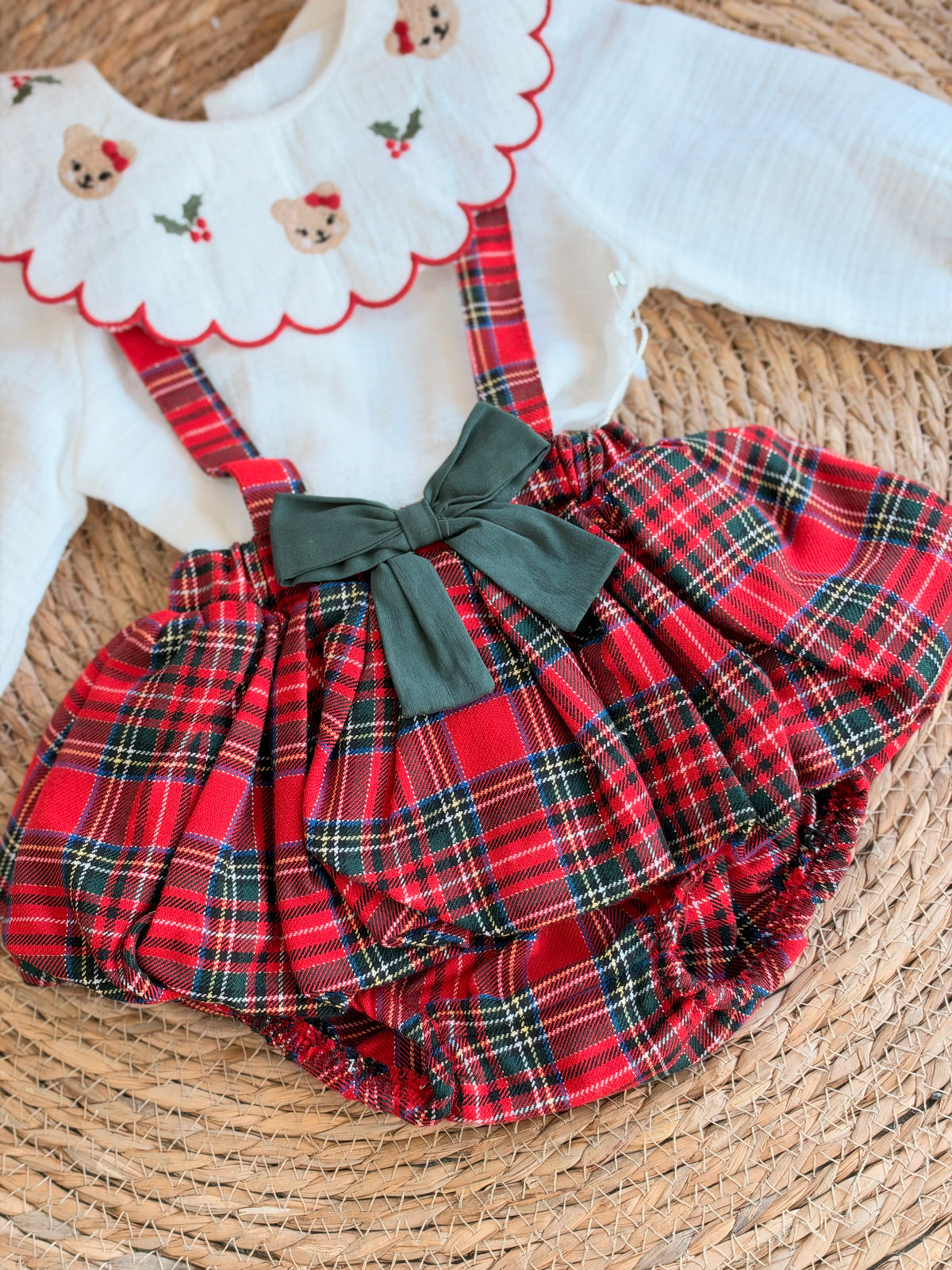 Holly & Tartan-Christmas Skirt Set