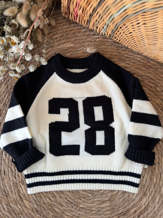 Sporty Stripes Knit Sweater