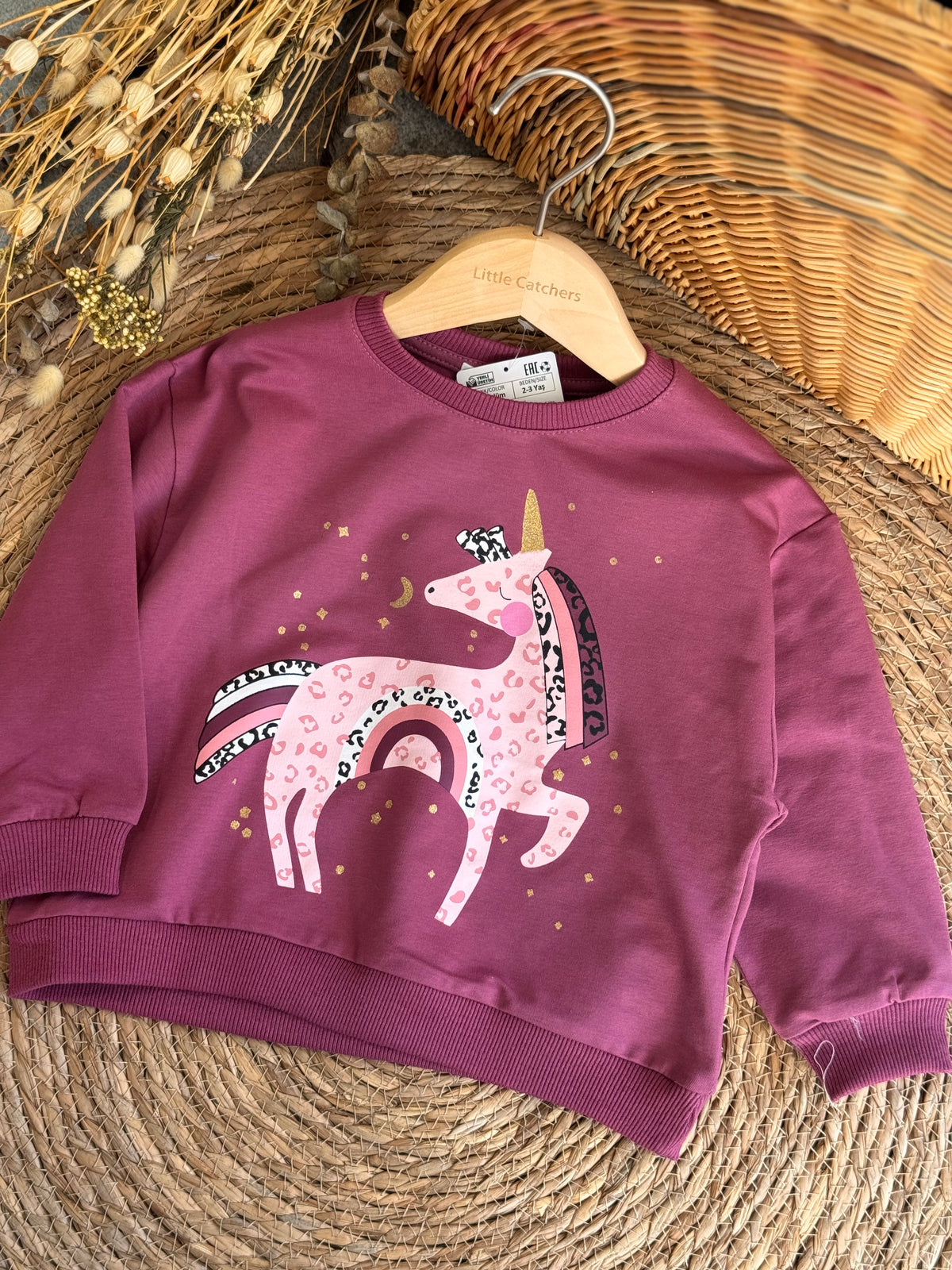 Unicorn Purple Sweater