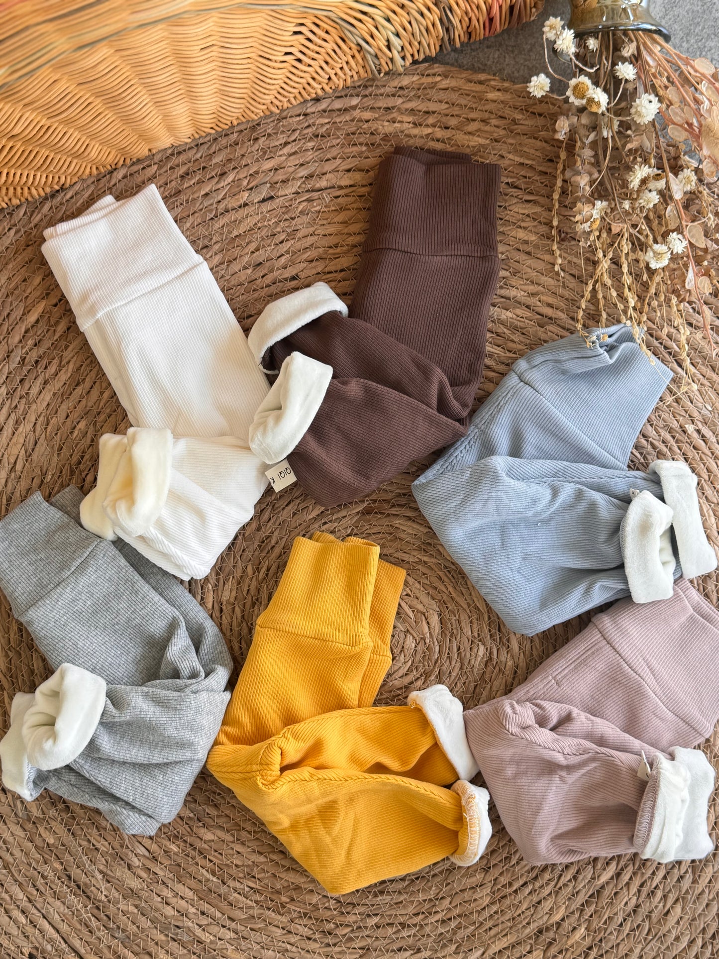 Soft Ribbed Baby Leggings