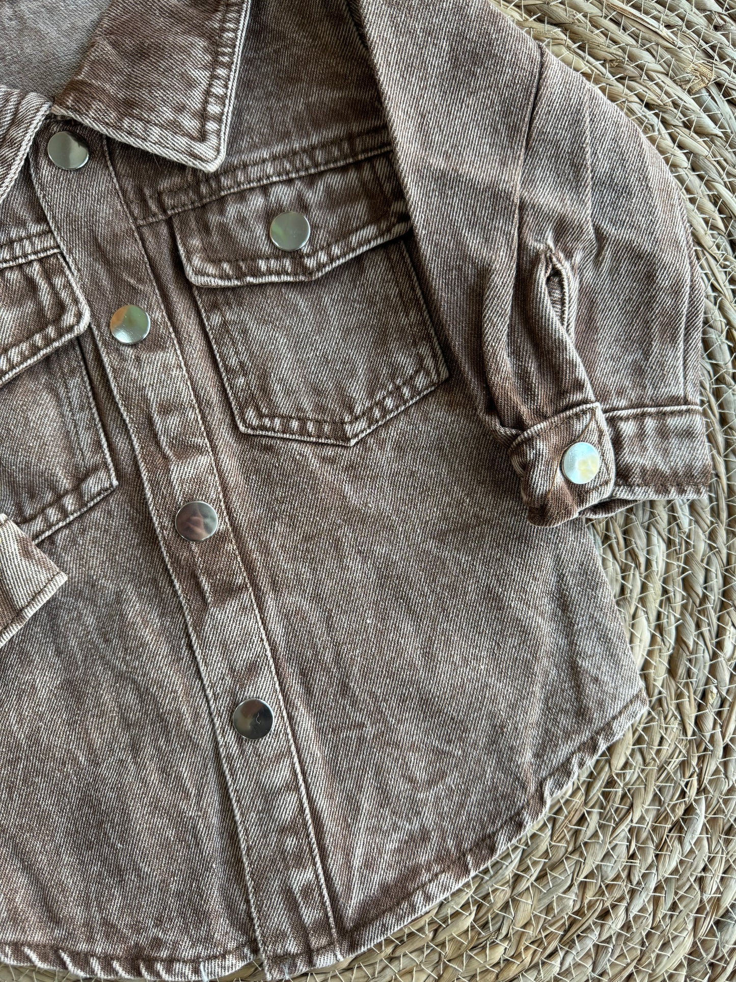 Kohen Brown Denim Shirt