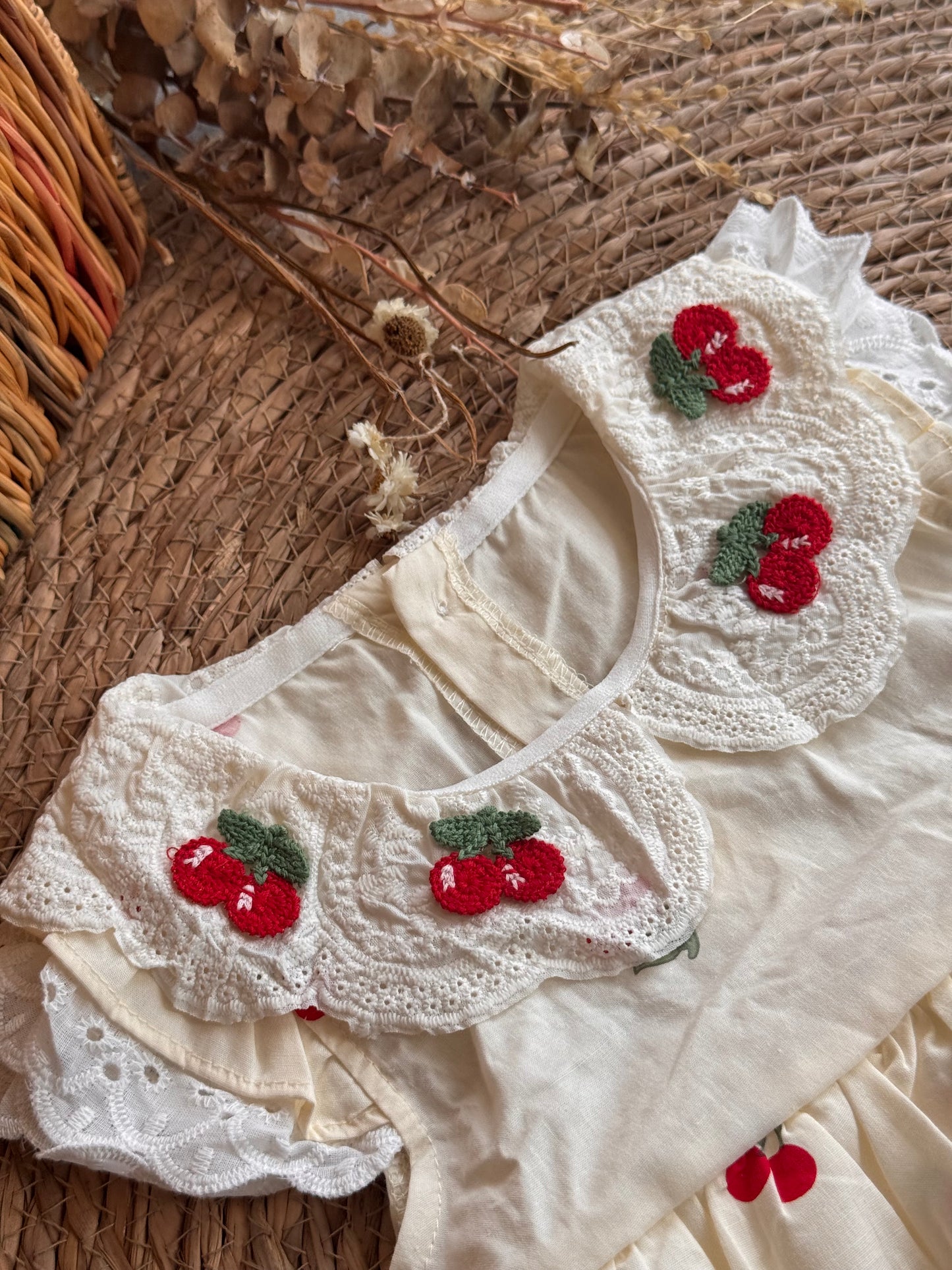 Cherry Lace Romper