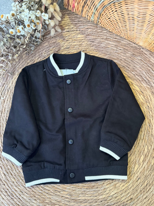Classic Black Varsity Jacket