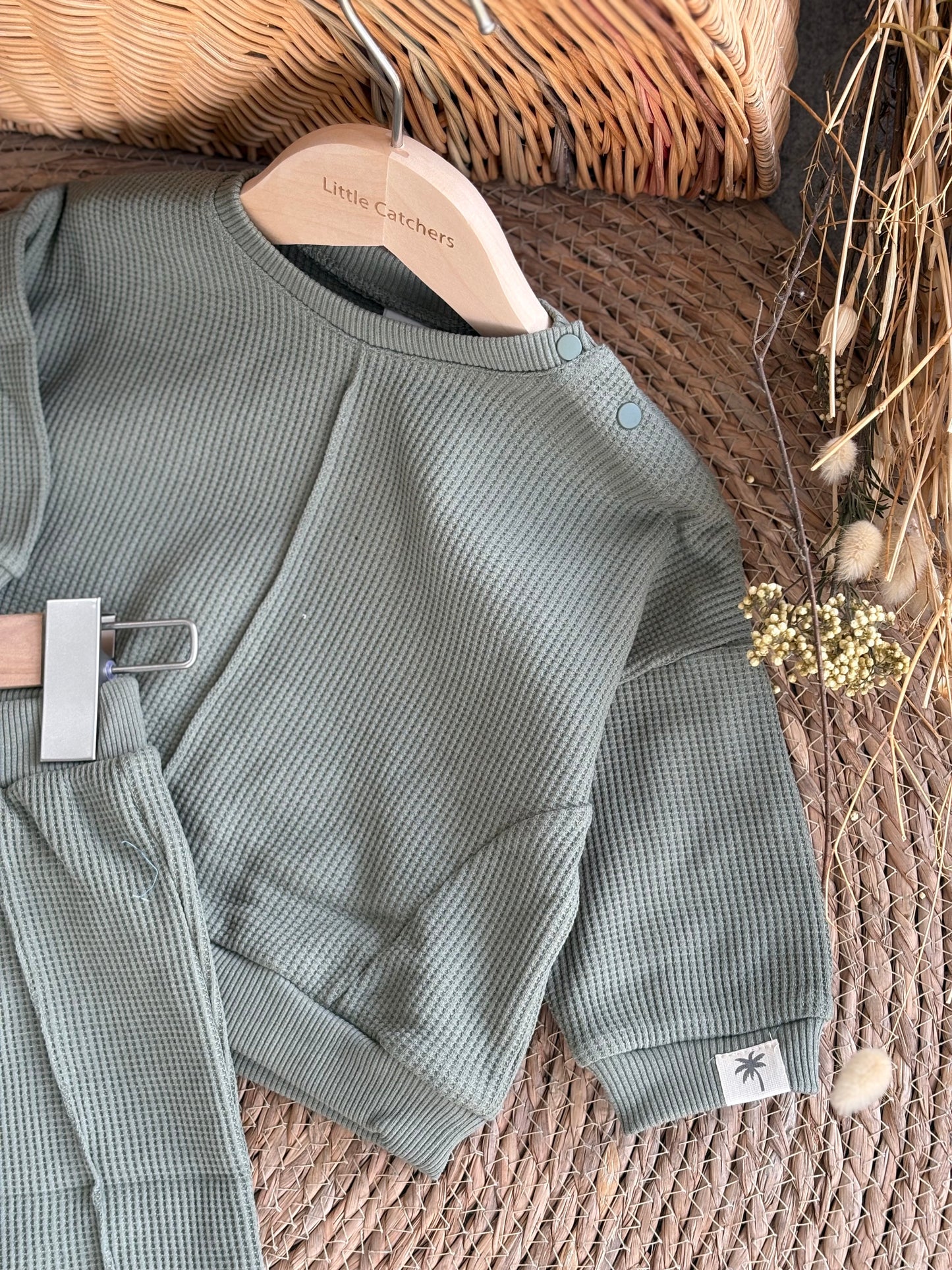 Ribbed Baby Cotton Set-Mint