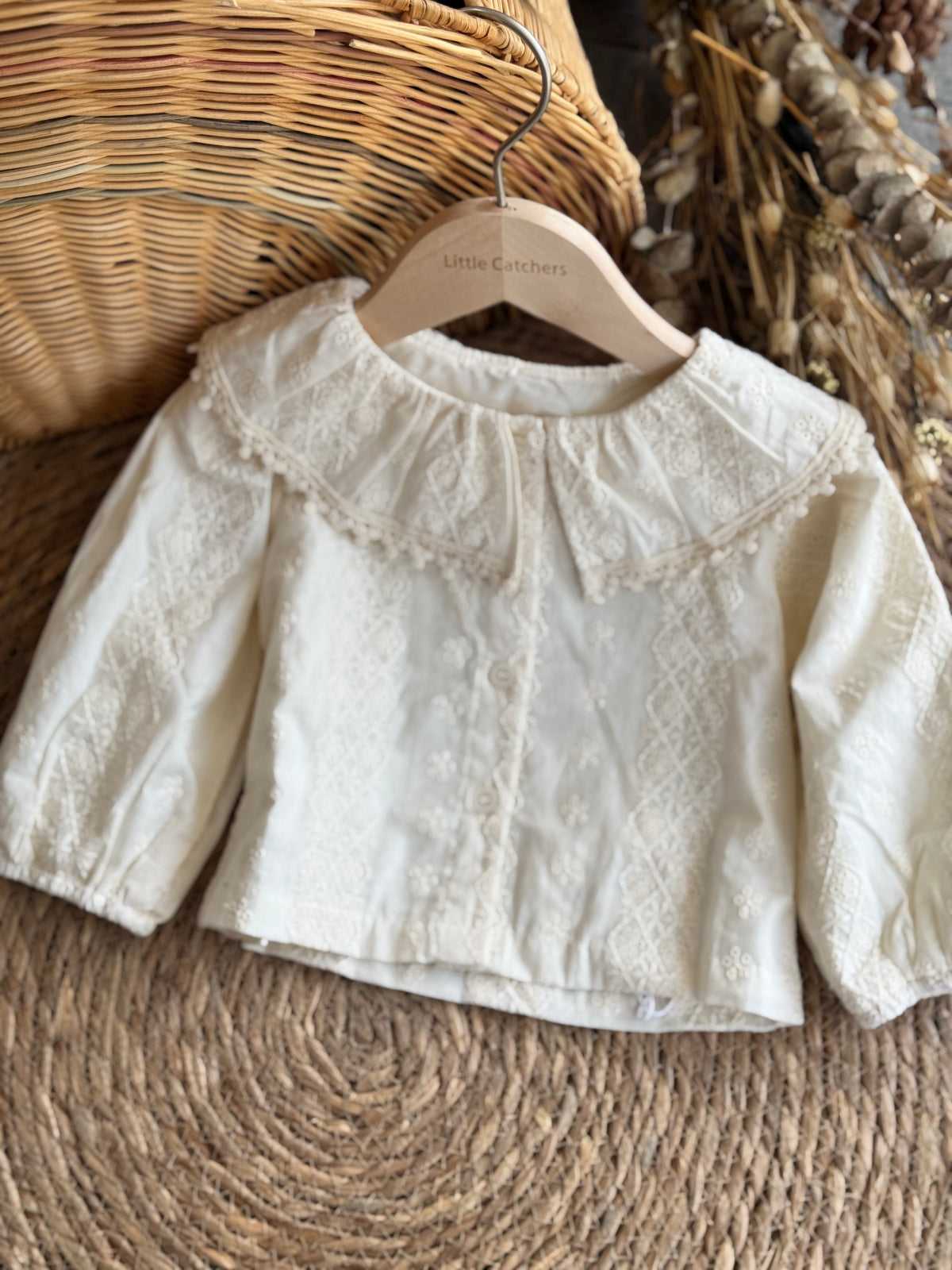 Ivory Bloom Blouse-Offwhite