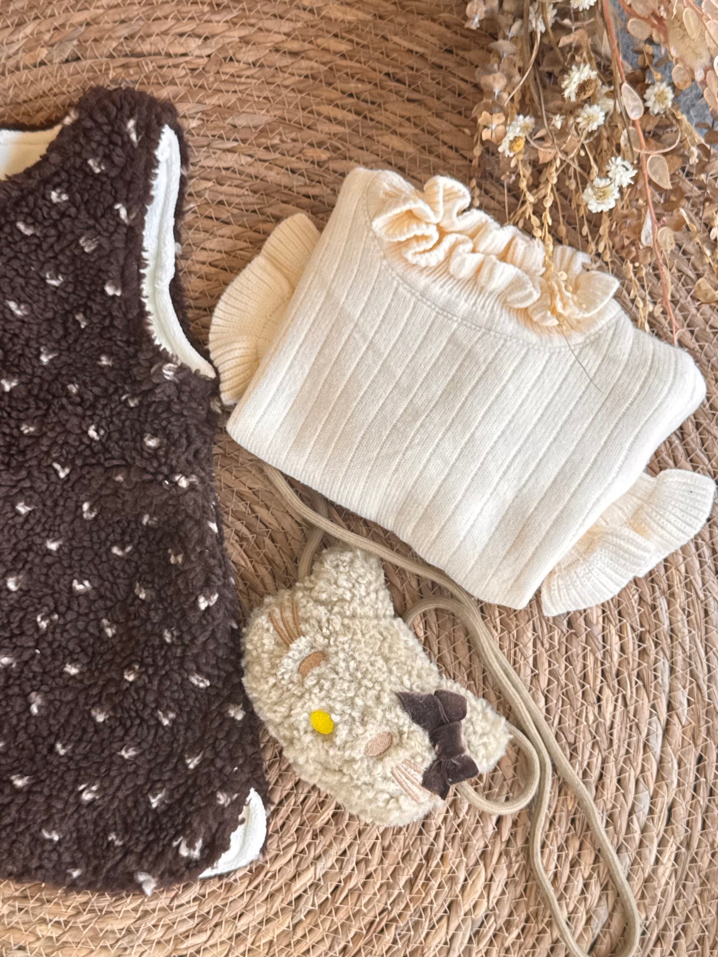 Cozy Cocoa Kitty Pinafore Set