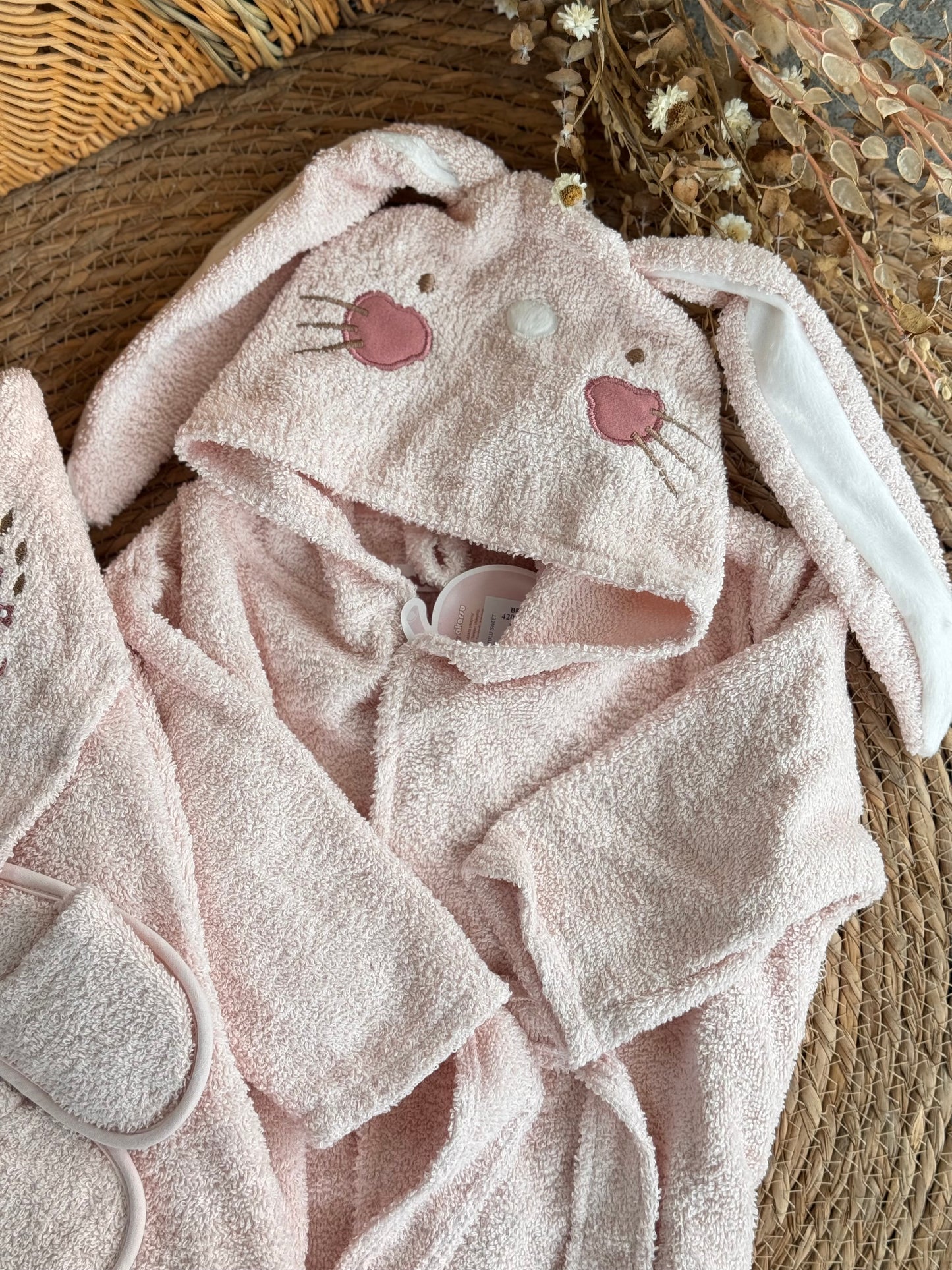 Snuggle Bunny Baby Bath Set-Pink