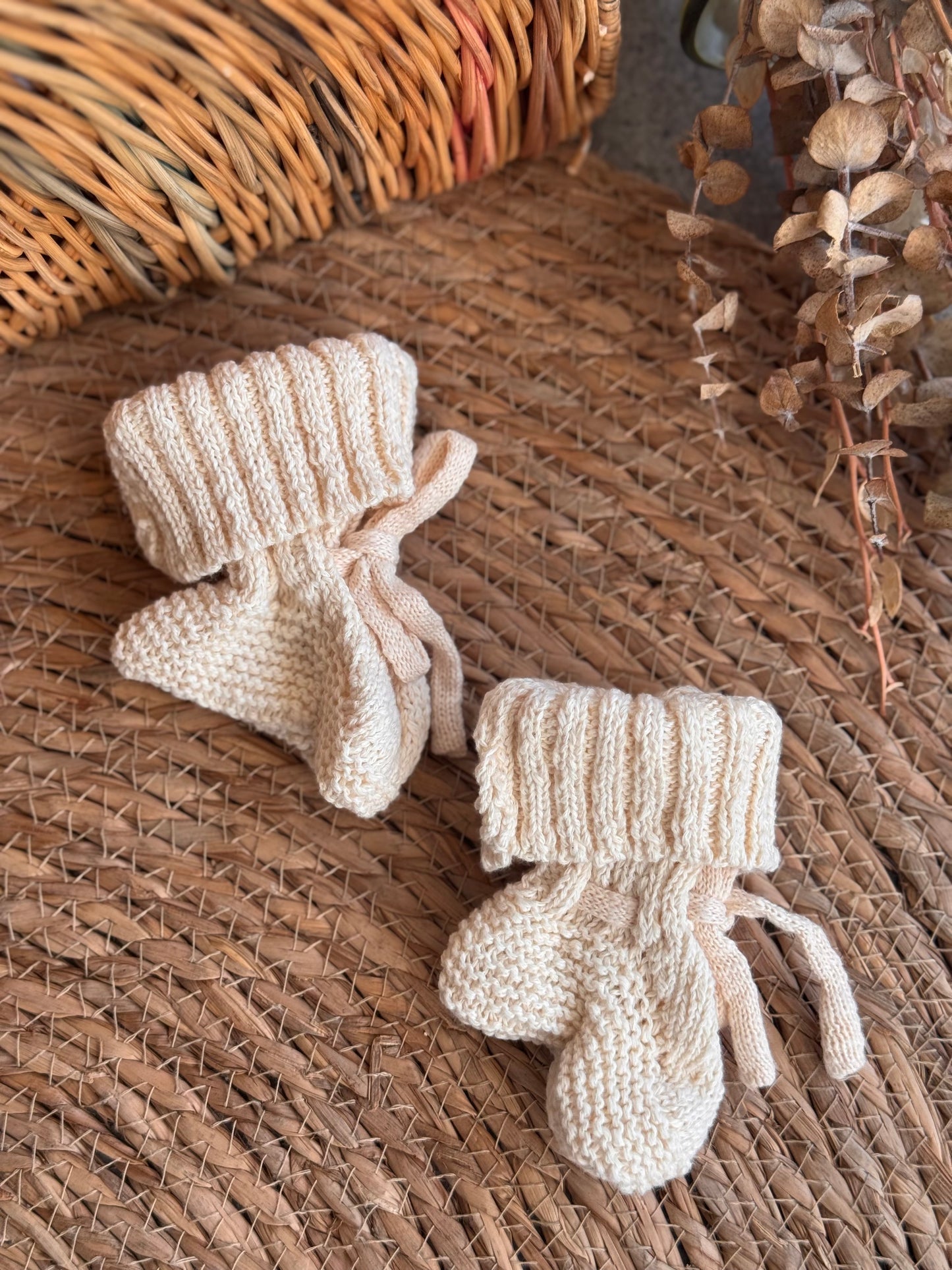 Cozy Cotton Baby knitted Booties