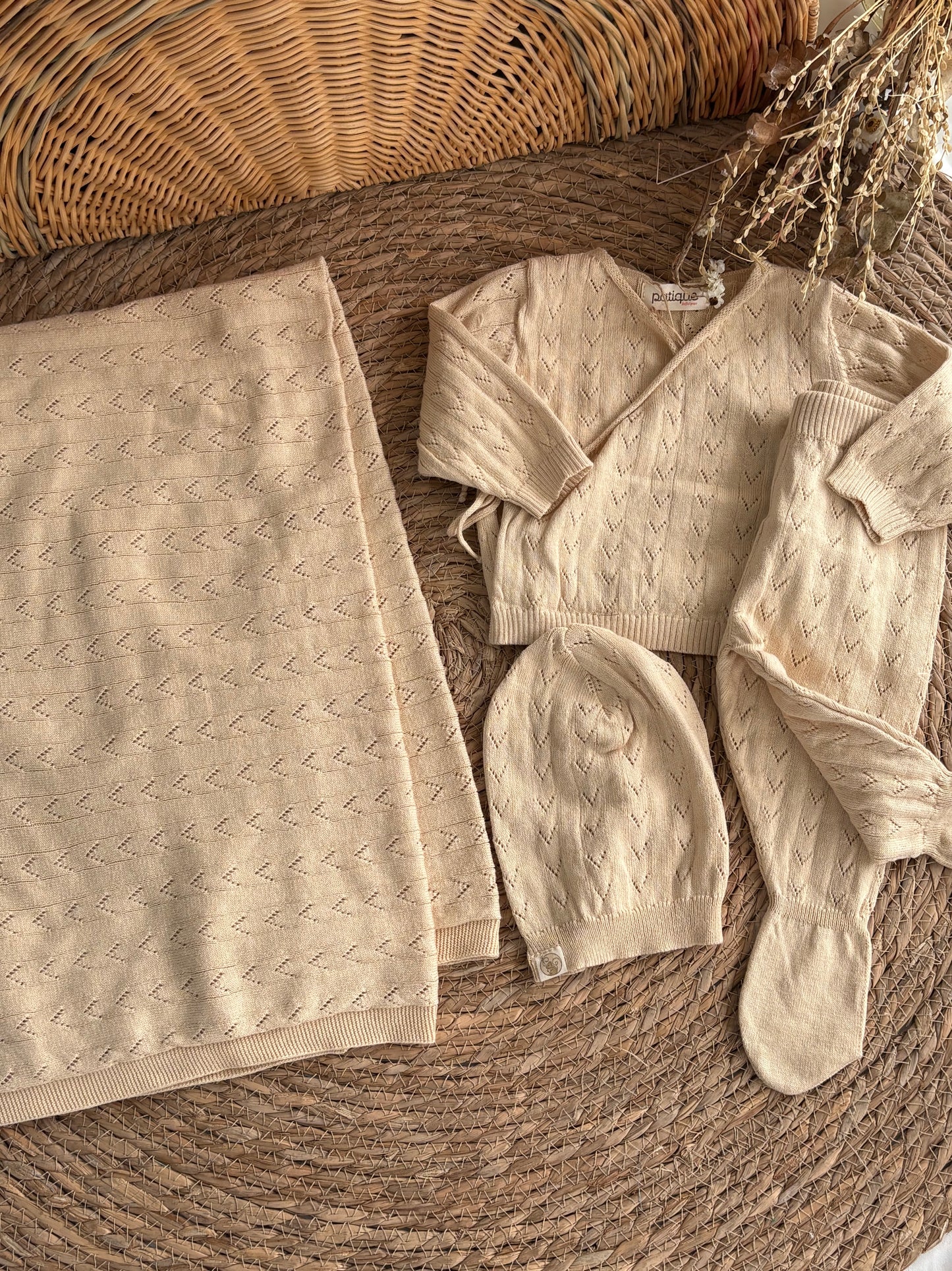 Little Haven Knit Set of 4pcs-Beige