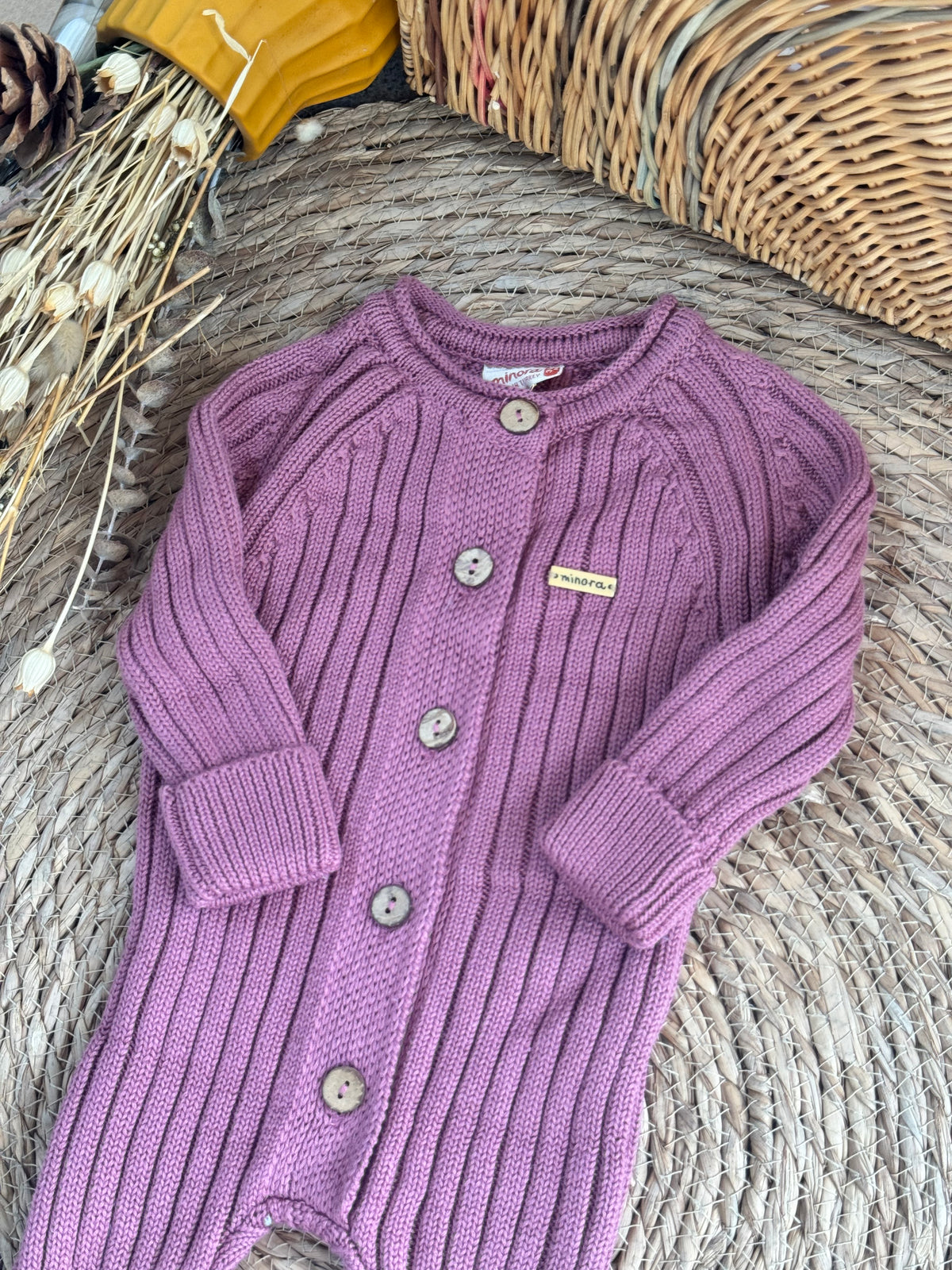 Berry Knitted Overall