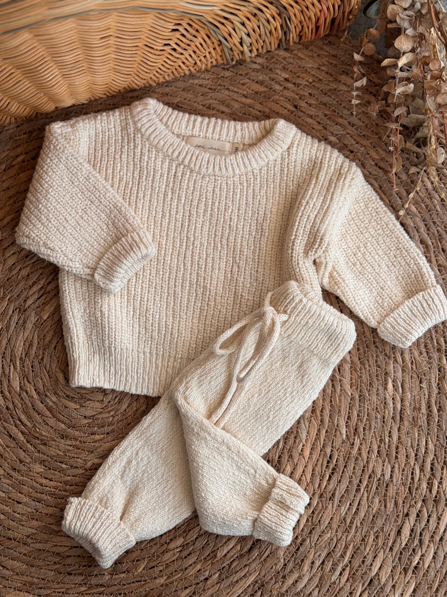 The Cozy Cotton Knit Set
 – Off White
