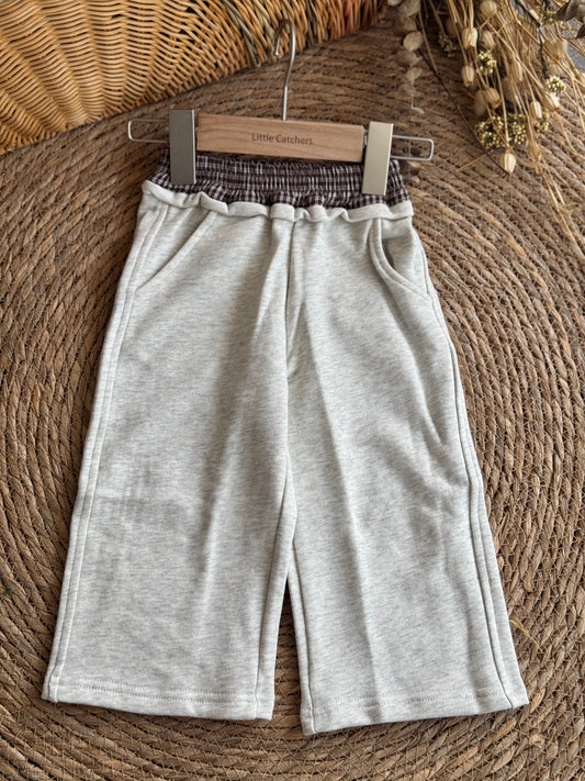 Ruffle Waist Sweatpants-Grey