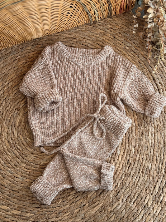 The Cozy Cotton Knit Set
–Beige