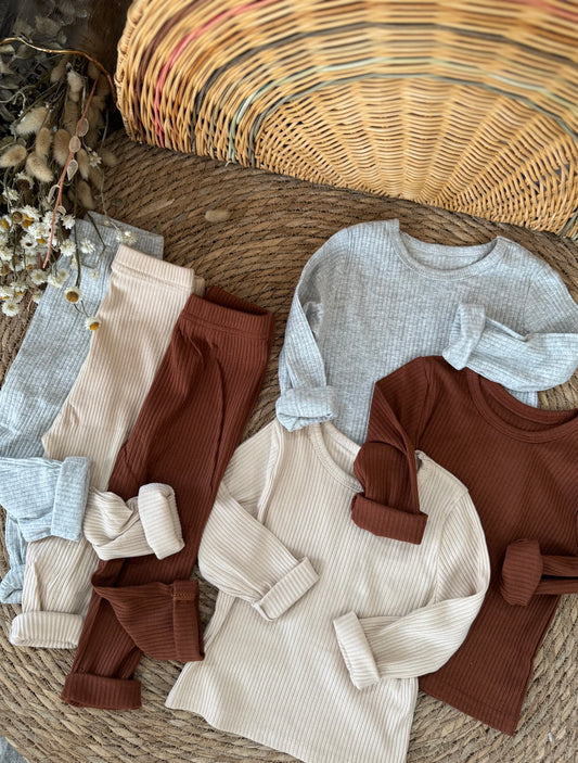 Ribbed Essential cotton Loungewear Set