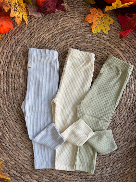 Ribbed Cotton Legging Set of 3 pieces