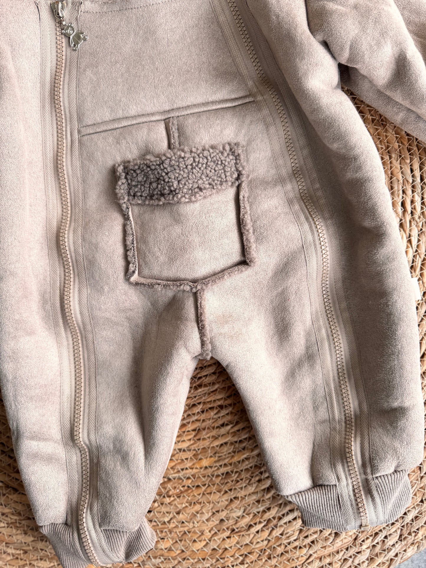 SnowBear Hooded Baby Suit-Grey