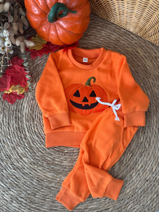 Pumpkin Glow Baby Sweat Set