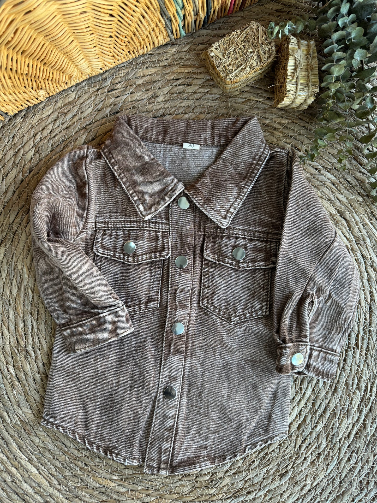 Kohen Brown Denim Shirt