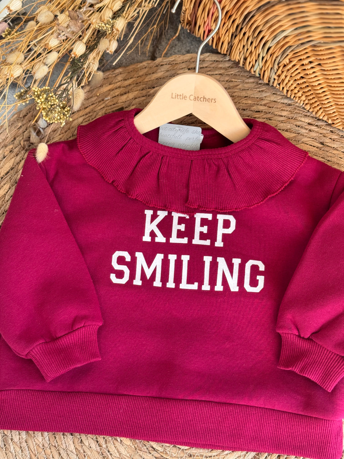 Keep Smiling Sweater-Red