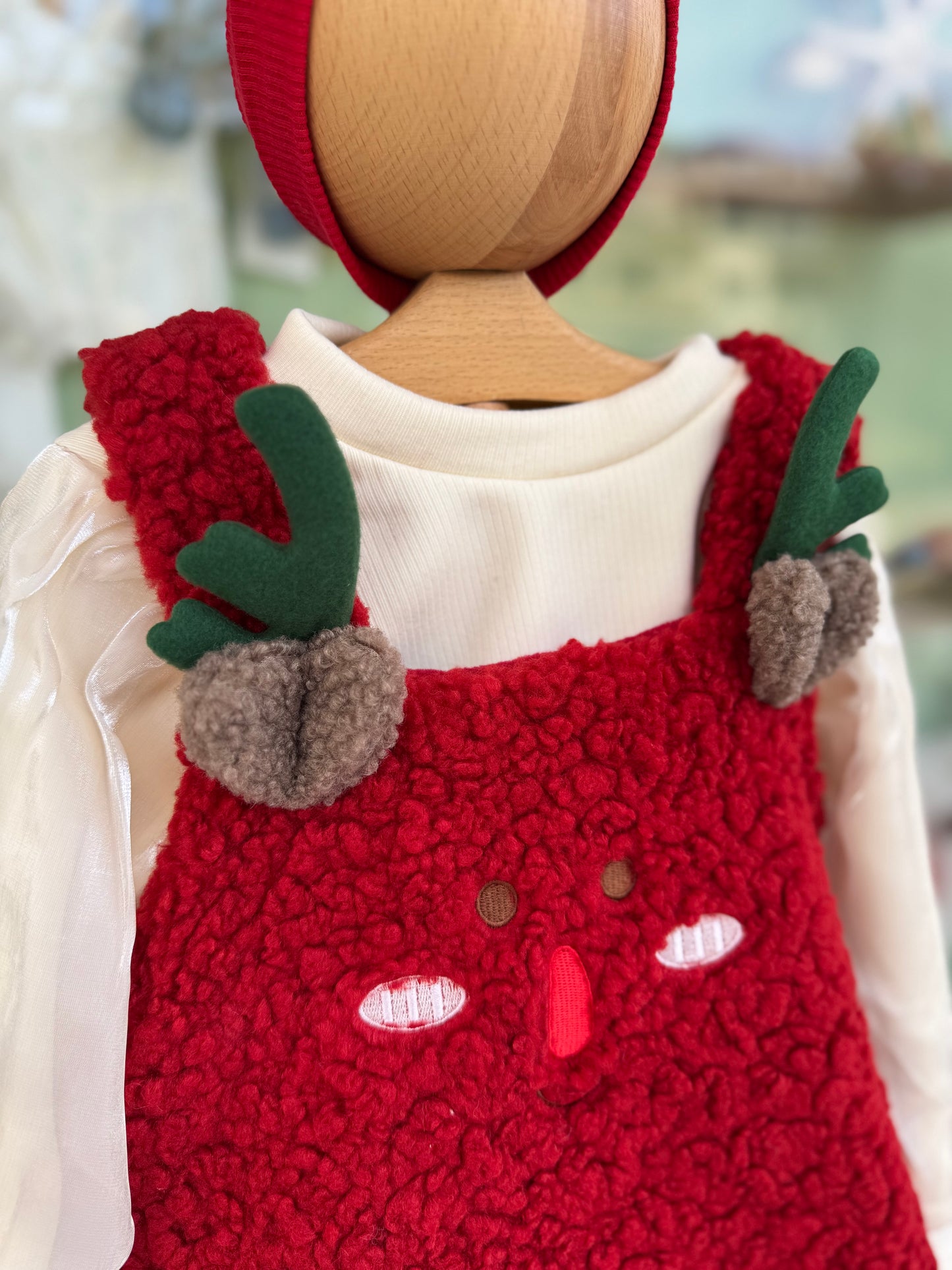 Rudolph Fleece Dress Set – Christmas Edition