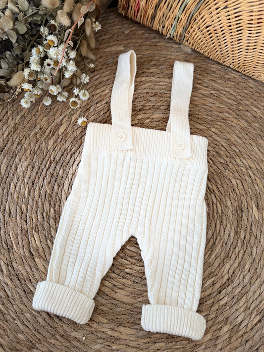 Knit Suspender Baby Pants