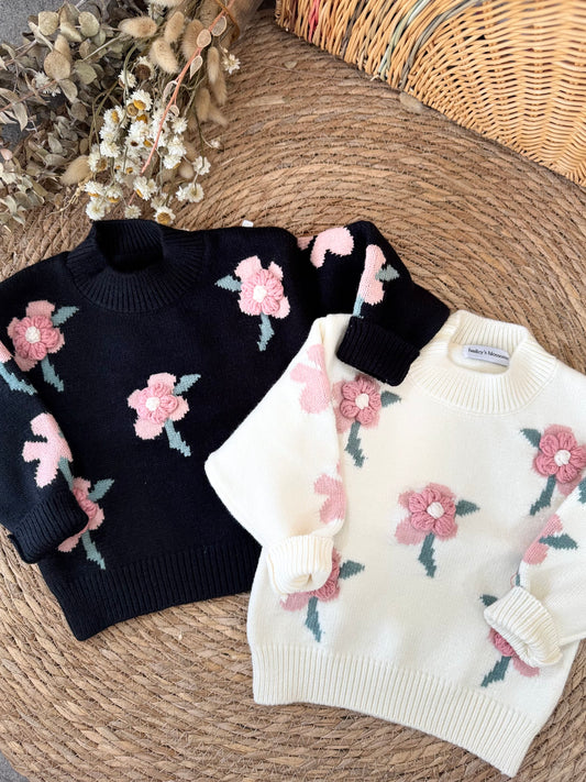 Blossom Knit Baby Sweater 🌸
