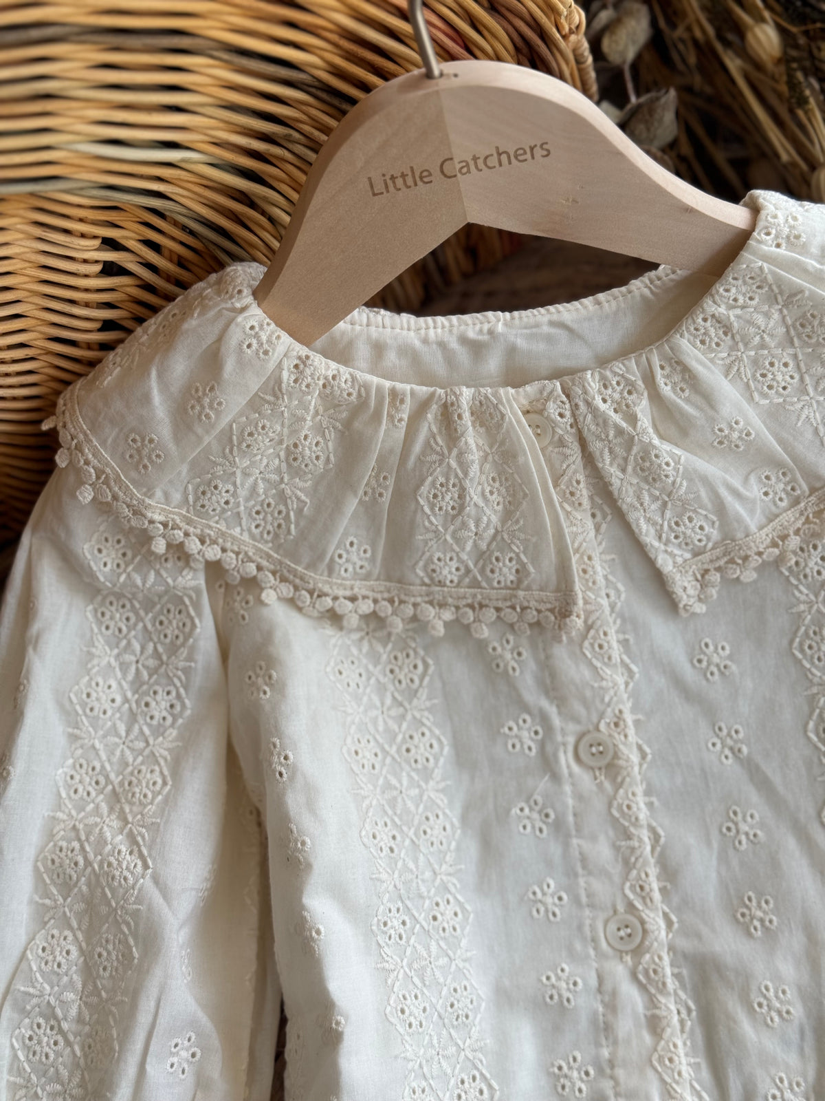 Ivory Bloom Blouse-Offwhite