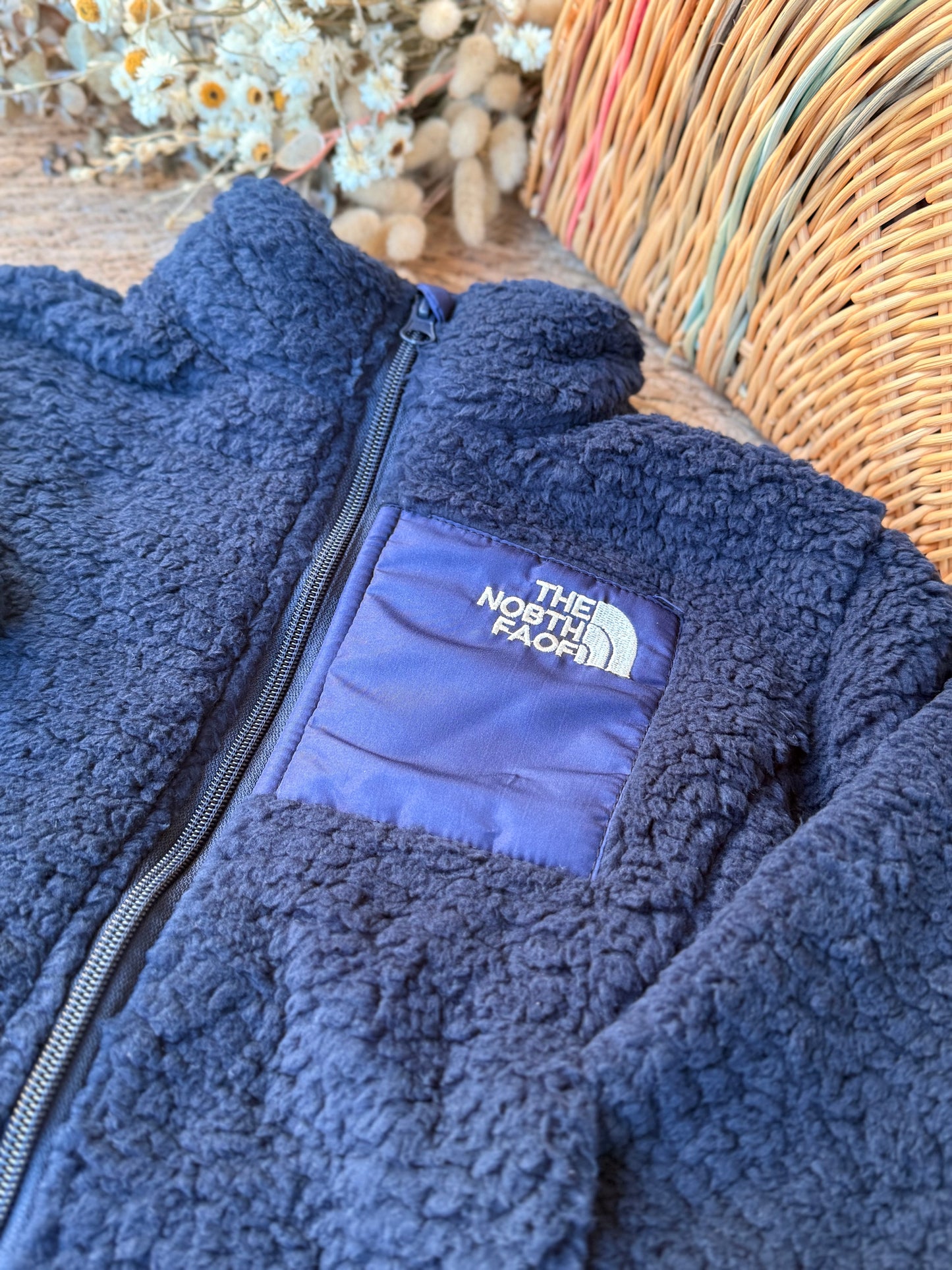 Kids Sherpa Fleece Jacket – Navy