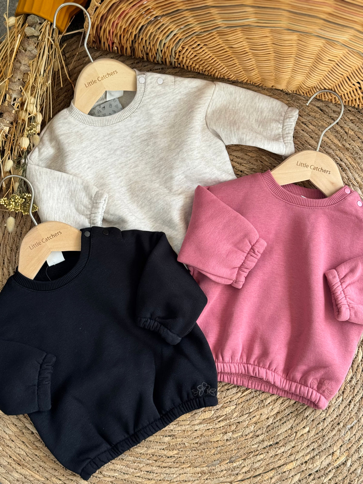 Rosy Ruffle Sweatshirts