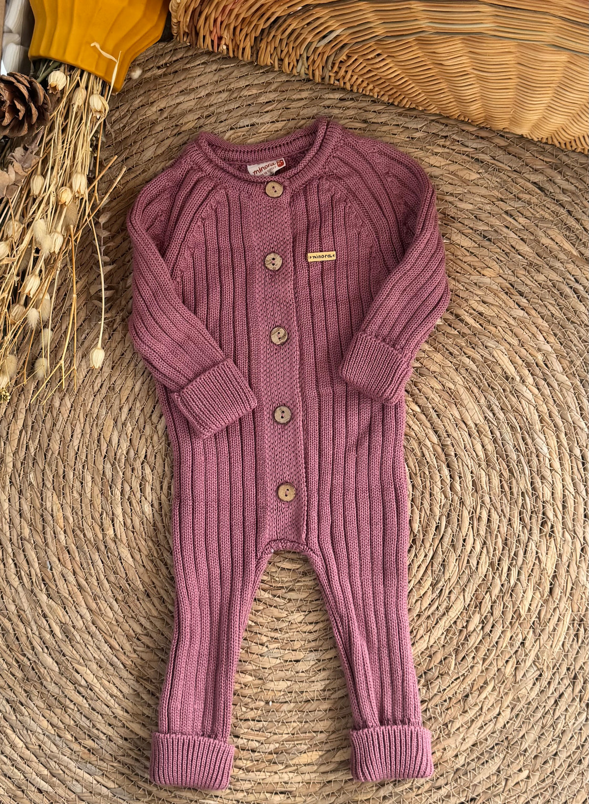 Berry Knitted Overall
