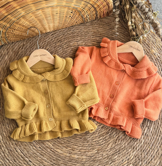 Ruffle Collar Cardigan