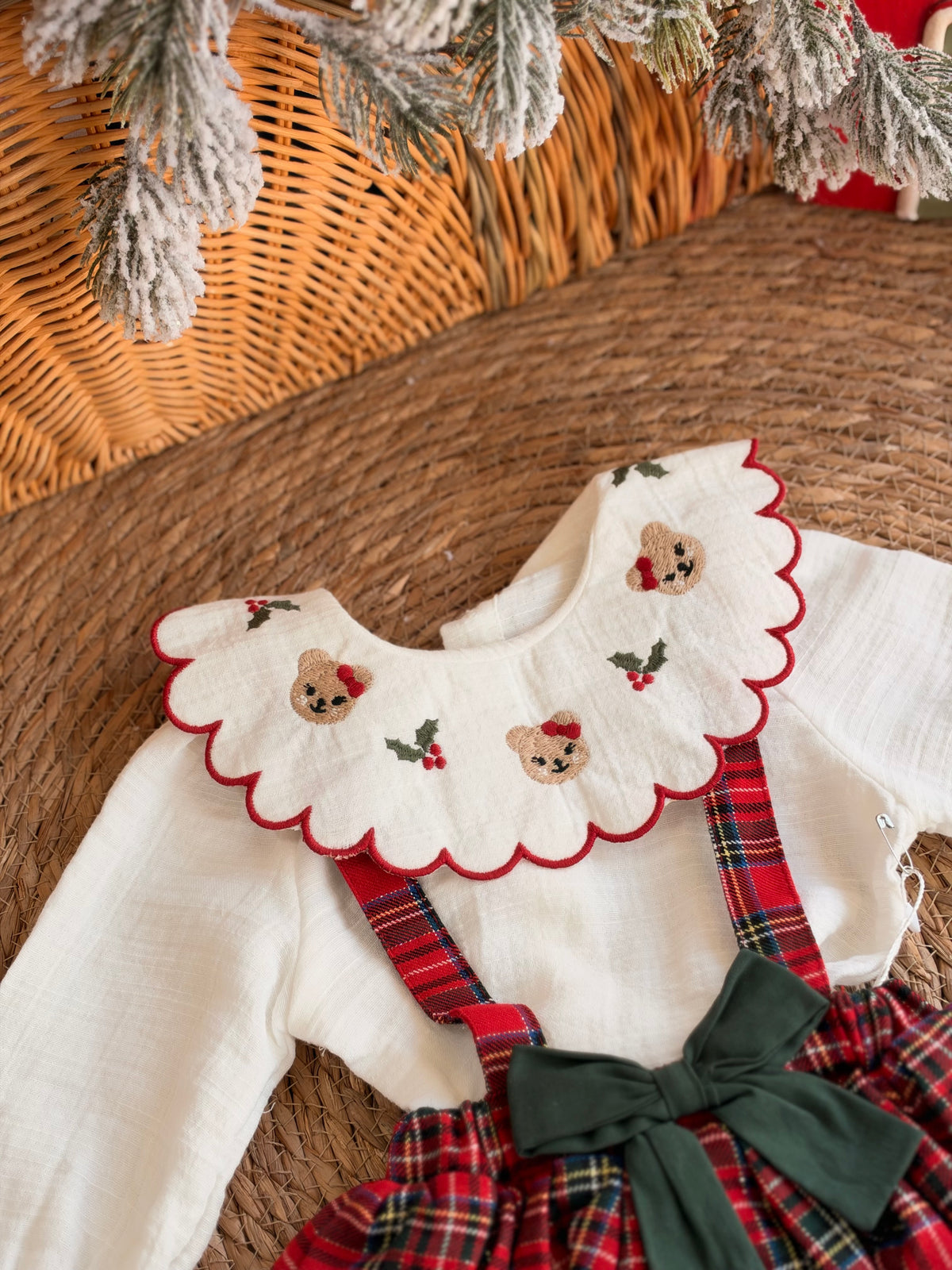 Holly & Tartan-Christmas Skirt Set