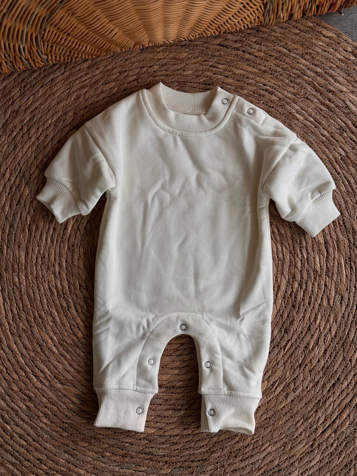 Cozy Fleeced Overall - White