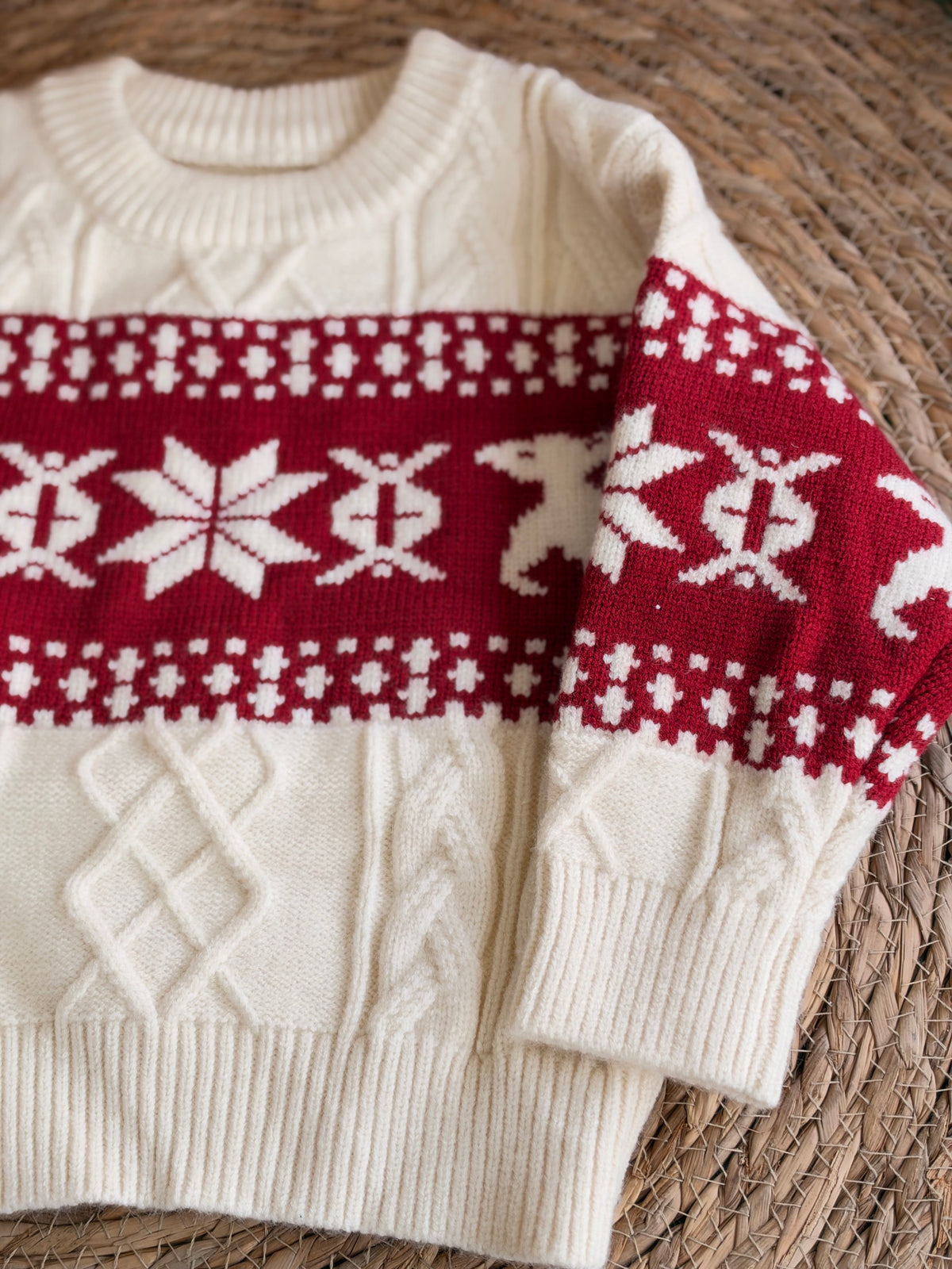 Snowflake Sweater-Offwhite