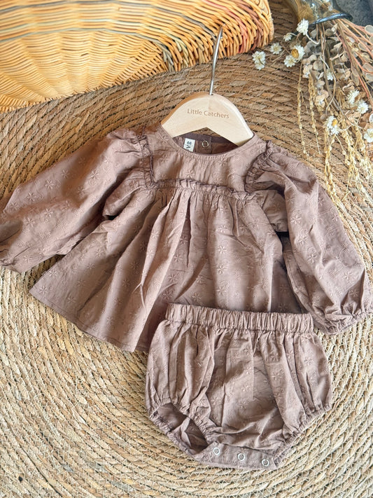 Heirloom Lace Bloomer Set-Brown