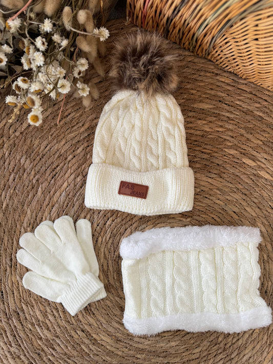 Pompom Beanie - Off White