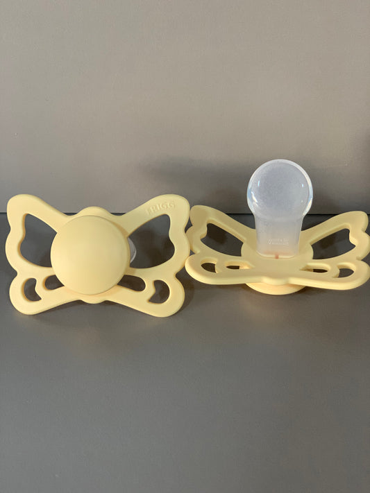 FRIGG Pacifier Butterfly-Light Yellow