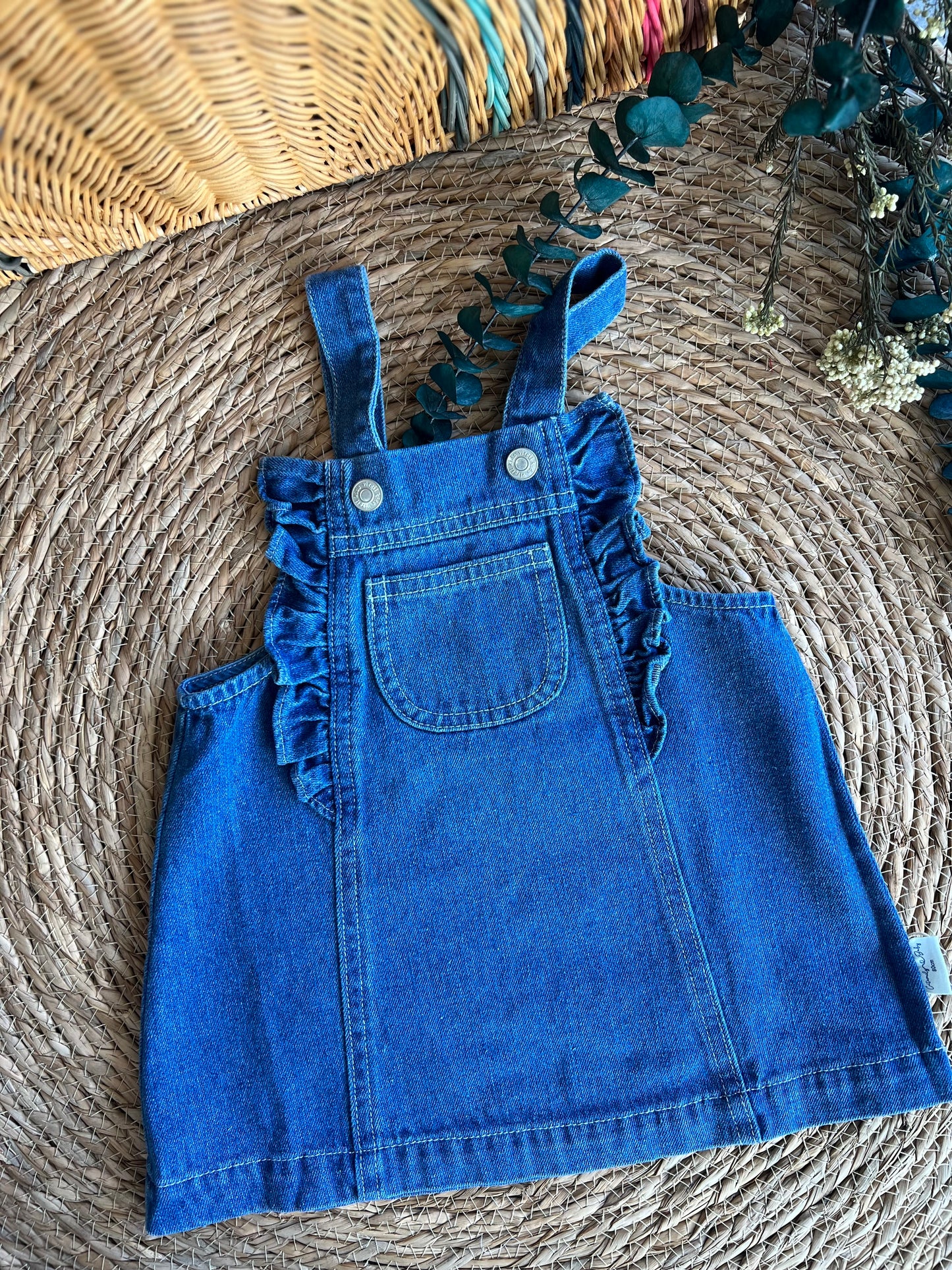 Pamela Denim Dungaree Dress