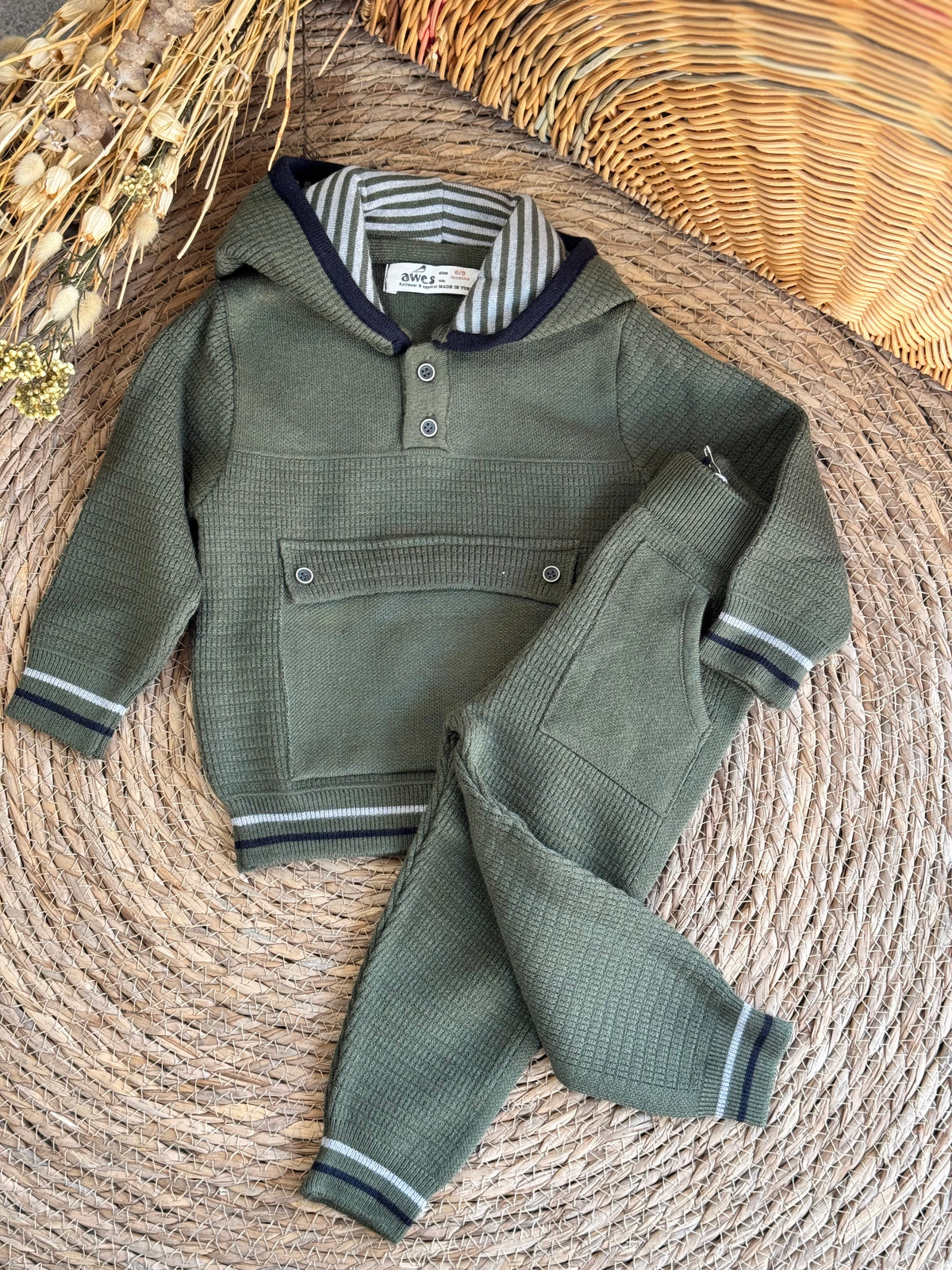 Knit Set-Sage green