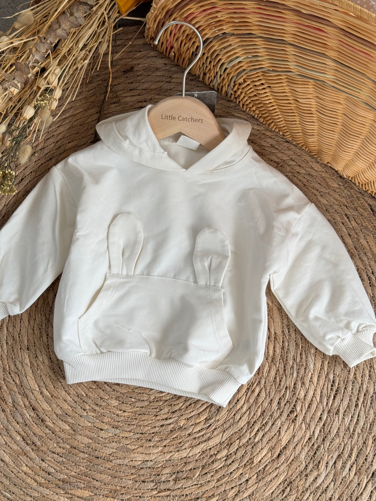 Bunny White Hoodie